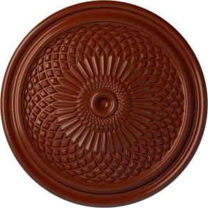 imageEkena Millwork CM22TN 22Inch OD Trinity Ceiling Medallion 22OD x 1 34P Fits Canopies up to 3 Factory PrimedFirebrick Flat Finish