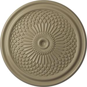 imageEkena Millwork CM22TN 22Inch OD Trinity Ceiling Medallion 22OD x 1 34P Fits Canopies up to 3 Factory PrimedGobi Desert Flat Finish