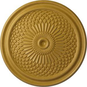 imageEkena Millwork CM22TN 22Inch OD Trinity Ceiling Medallion 22OD x 1 34P Fits Canopies up to 3 Factory PrimedIridescent Gold Metallic Series