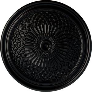 imageEkena Millwork CM22TN 22Inch OD Trinity Ceiling Medallion 22OD x 1 34P Fits Canopies up to 3 Factory PrimedJet Black Flat Finish