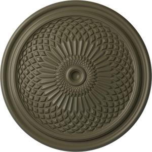 imageEkena Millwork CM22TN 22Inch OD Trinity Ceiling Medallion 22OD x 1 34P Fits Canopies up to 3 Factory PrimedPainted Turtle Flat Finish