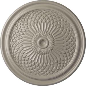 imageEkena Millwork CM22TN 22Inch OD Trinity Ceiling Medallion 22OD x 1 34P Fits Canopies up to 3 Factory PrimedPearl White Metallic Series