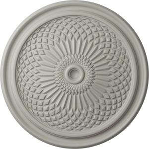 imageEkena Millwork CM22TN 22Inch OD Trinity Ceiling Medallion 22OD x 1 34P Fits Canopies up to 3 Factory PrimedPot of Cream Flat Finish