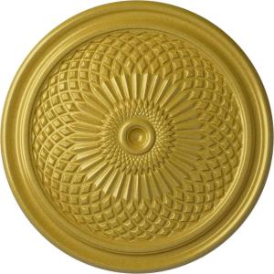 imageEkena Millwork CM22TN 22Inch OD Trinity Ceiling Medallion 22OD x 1 34P Fits Canopies up to 3 Factory PrimedRich Gold Metallic Series