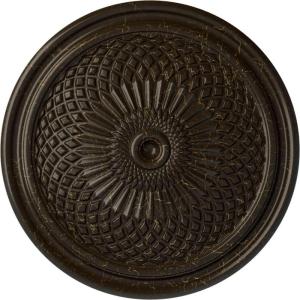 imageEkena Millwork CM22TN 22Inch OD Trinity Ceiling Medallion 22OD x 1 34P Fits Canopies up to 3 Factory PrimedStone Hearth Crackle Flat Finish