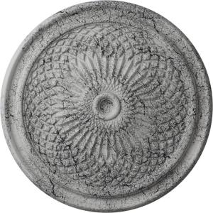 imageEkena Millwork CM22TN 22Inch OD Trinity Ceiling Medallion 22OD x 1 34P Fits Canopies up to 3 Factory PrimedUltra Pure White Crackle Flat Finish