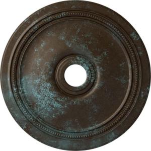 imageEkena Millwork CM24DIPGS Diane Ceiling Medallion 24OD x 3 58ID x 1 14P Fits Canopies up to 6 14 HandPainted Pharaohs GoldHandPainted Bronze Blue Patina