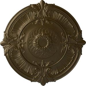 imageEkena Millwork CM39AT Attica Ceiling Medallion 39 12OD x 2 12P Fits Canopies up to 3 34 Factory PrimedBrass Metallic Series