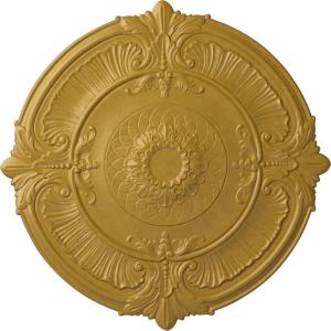 imageEkena Millwork CM39AT Attica Ceiling Medallion 39 12OD x 2 12P Fits Canopies up to 3 34 Factory PrimedIridescent Gold Metallic Series