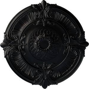 imageEkena Millwork CM39AT Attica Ceiling Medallion 39 12OD x 2 12P Fits Canopies up to 3 34 Factory PrimedJet Black Flat Finish