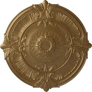 imageEkena Millwork CM39AT Attica Ceiling Medallion 39 12OD x 2 12P Fits Canopies up to 3 34 Factory PrimedPale Gold Metallic Series