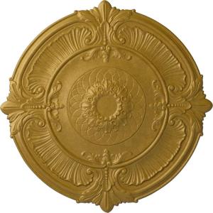 imageEkena Millwork CM39AT Attica Ceiling Medallion 39 12OD x 2 12P Fits Canopies up to 3 34 Factory PrimedPharaohs Gold Metallic Series