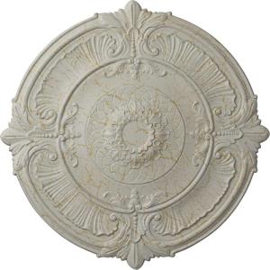 imageEkena Millwork CM39AT Attica Ceiling Medallion 39 12OD x 2 12P Fits Canopies up to 3 34 Factory PrimedPot of Cream Crackle Flat Finish