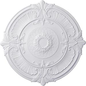 imageEkena Millwork CM39AT Attica Ceiling Medallion 39 12OD x 2 12P Fits Canopies up to 3 34 Factory PrimedPrimed