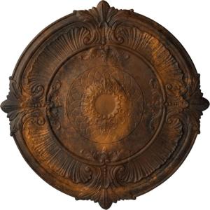 imageEkena Millwork CM39AT Attica Ceiling Medallion 39 12OD x 2 12P Fits Canopies up to 3 34 Factory PrimedRust Metallic Series