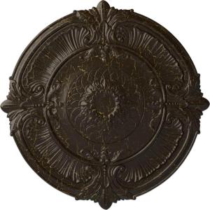 imageEkena Millwork CM39AT Attica Ceiling Medallion 39 12OD x 2 12P Fits Canopies up to 3 34 Factory PrimedStone Hearth Crackle Flat Finish