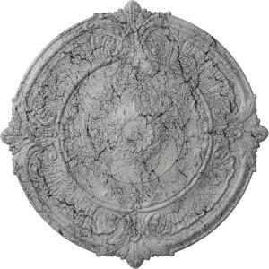 imageEkena Millwork CM39AT Attica Ceiling Medallion 39 12OD x 2 12P Fits Canopies up to 3 34 Factory PrimedUltra Pure White Crackle Flat Finish