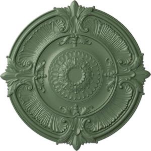 imageEkena Millwork CM53ATFCS Attica Acanthus Leaf Ceiling Medallion 53 12OD x 3 12P Fits Canopies up to 4 58 HandPainted Flash CopperAthenian Green Flat Finish
