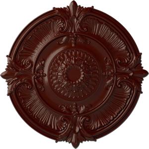 imageEkena Millwork CM53ATFCS Attica Acanthus Leaf Ceiling Medallion 53 12OD x 3 12P Fits Canopies up to 4 58 HandPainted Flash CopperBrushed Mahogany Flat Finish