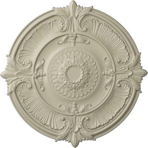 imageEkena Millwork CM53ATFCS Attica Acanthus Leaf Ceiling Medallion 53 12OD x 3 12P Fits Canopies up to 4 58 HandPainted Flash CopperClear Yellow Flat Finish