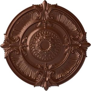 imageEkena Millwork CM53ATFCS Attica Acanthus Leaf Ceiling Medallion 53 12OD x 3 12P Fits Canopies up to 4 58 HandPainted Flash CopperCopper Penny Metallic Series
