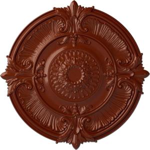 imageEkena Millwork CM53ATFCS Attica Acanthus Leaf Ceiling Medallion 53 12OD x 3 12P Fits Canopies up to 4 58 HandPainted Flash CopperFirebrick Flat Finish