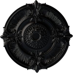 imageEkena Millwork CM53ATFCS Attica Acanthus Leaf Ceiling Medallion 53 12OD x 3 12P Fits Canopies up to 4 58 HandPainted Flash CopperJet Black Flat Finish