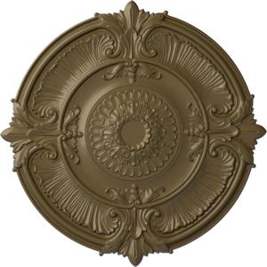 imageEkena Millwork CM53ATFCS Attica Acanthus Leaf Ceiling Medallion 53 12OD x 3 12P Fits Canopies up to 4 58 HandPainted Flash CopperMississippi Mud Flat Finish