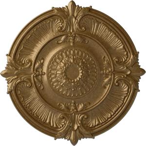 imageEkena Millwork CM53ATFCS Attica Acanthus Leaf Ceiling Medallion 53 12OD x 3 12P Fits Canopies up to 4 58 HandPainted Flash CopperPale Gold Metallic Series