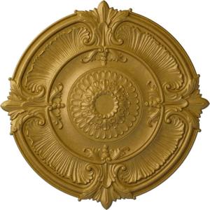 imageEkena Millwork CM53ATFCS Attica Acanthus Leaf Ceiling Medallion 53 12OD x 3 12P Fits Canopies up to 4 58 HandPainted Flash CopperPharaohs Gold Metallic Series