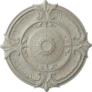 imageEkena Millwork CM53ATFCS Attica Acanthus Leaf Ceiling Medallion 53 12OD x 3 12P Fits Canopies up to 4 58 HandPainted Flash CopperPot of Cream Crackle Flat Finish