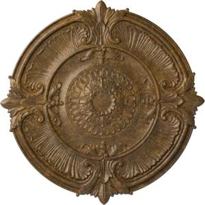 imageEkena Millwork CM53ATFCS Attica Acanthus Leaf Ceiling Medallion 53 12OD x 3 12P Fits Canopies up to 4 58 HandPainted Flash CopperRubbed Bronze Metallic Series