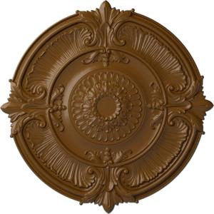 imageEkena Millwork CM53ATFCS Attica Acanthus Leaf Ceiling Medallion 53 12OD x 3 12P Fits Canopies up to 4 58 HandPainted Flash CopperSmokey Topaz Flat Finish