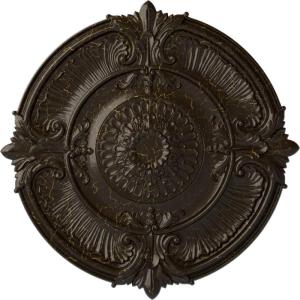 imageEkena Millwork CM53ATFCS Attica Acanthus Leaf Ceiling Medallion 53 12OD x 3 12P Fits Canopies up to 4 58 HandPainted Flash CopperStone Hearth Crackle Flat Finish