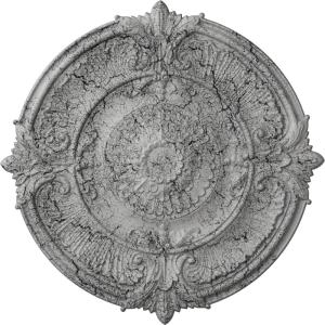 imageEkena Millwork CM53ATFCS Attica Acanthus Leaf Ceiling Medallion 53 12OD x 3 12P Fits Canopies up to 4 58 HandPainted Flash CopperUltra Pure White Crackle Flat Finish