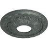 image11 38OD x 3 58ID x 1 18P Leaf Ceiling Medallion Fits Canopies up to 4 34Athenian Green Crackle Flat Finish