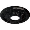 image11 38OD x 3 58ID x 1 18P Leaf Ceiling Medallion Fits Canopies up to 4 34Black Pearl Metallic Series