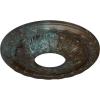 image11 38OD x 3 58ID x 1 18P Leaf Ceiling Medallion Fits Canopies up to 4 34Bronze Blue Patina Metallic Series