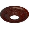 image11 38OD x 3 58ID x 1 18P Leaf Ceiling Medallion Fits Canopies up to 4 34Brushed Mahogany Flat Finish