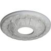 image11 38OD x 3 58ID x 1 18P Leaf Ceiling Medallion Fits Canopies up to 4 34Frost Flat Finish