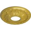 image11 38OD x 3 58ID x 1 18P Leaf Ceiling Medallion Fits Canopies up to 4 34Rich Gold Metallic Series