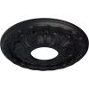 image11 38OD x 3 58ID x 1 18P Leaf Ceiling Medallion Fits Canopies up to 4 34Steel Gray Metallic Series