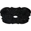 image29OD x 3 58ID x 1 38P Flower Ceiling Medallion Fits Canopies up to 6 14HandPainted Black Pearl