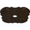 image29OD x 3 58ID x 1 38P Flower Ceiling Medallion Fits Canopies up to 6 14HandPainted Bronze