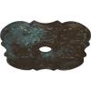image29OD x 3 58ID x 1 38P Flower Ceiling Medallion Fits Canopies up to 6 14HandPainted Bronze Blue Patina