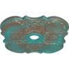 image29OD x 3 58ID x 1 38P Flower Ceiling Medallion Fits Canopies up to 6 14HandPainted Copper Green Patina
