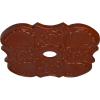 image29OD x 3 58ID x 1 38P Flower Ceiling Medallion Fits Canopies up to 6 14HandPainted Firebrick