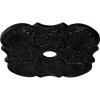 image29OD x 3 58ID x 1 38P Flower Ceiling Medallion Fits Canopies up to 6 14HandPainted Jet Black