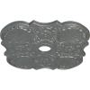 image29OD x 3 58ID x 1 38P Flower Ceiling Medallion Fits Canopies up to 6 14HandPainted Platinum