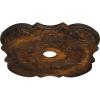 image29OD x 3 58ID x 1 38P Flower Ceiling Medallion Fits Canopies up to 6 14HandPainted Rust